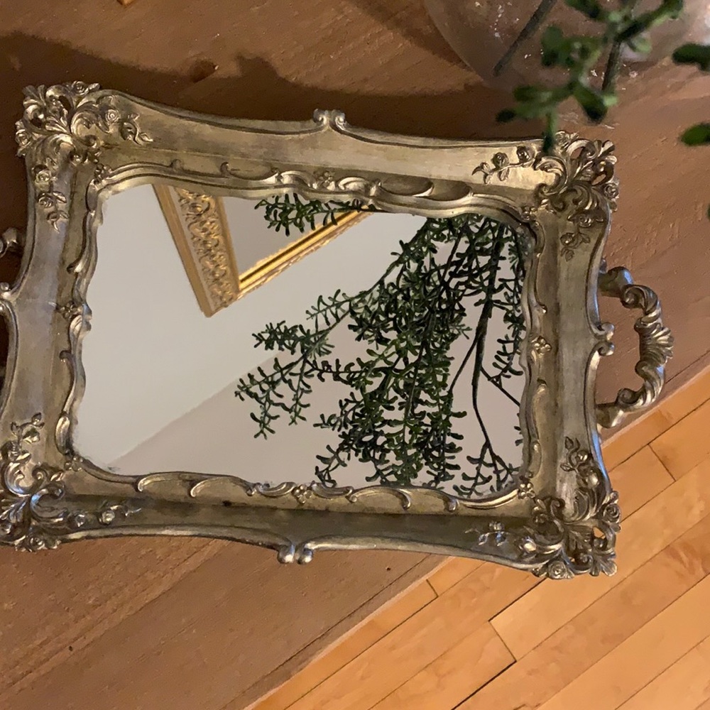 Decorative Mirror Tray (wooden)